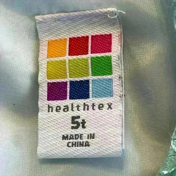 Healthtex Dress Toddler 3T Aqua Blue Lace Tulle Party Formal Sparkles Lined - Picture 7 of 11